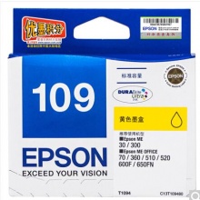 爱普生(Epson)T1094黄色墨盒 C13T109480(适用ME30/300/360/510/600F/650FN/700FW)