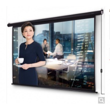 得力(deli)120英寸 16:10电动调节投影幕布投影布 家用投影仪幕布50498