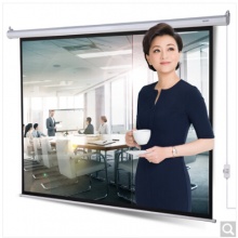 得力(deli)120英寸 4:3电动调节投影幕布投影布 家用投影仪幕布50493