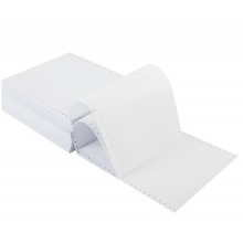 得力(deli)珊瑚海白色电脑打印纸S241-1-1/2S一联二等分整张撕边80列电脑打印纸 (色序:全白 1000页/箱)