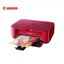 佳能(CANON)MG3680彩色喷墨照片打印机多功能复印扫描一体机自动双面打印无线三合一家用办公 魅力红 官方标配(不可加墨)