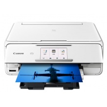 佳能(Canon)TS8180 白色 高品质照片打印一体机 精致版(喷墨打印、复印、扫描、无线)