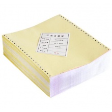 得力(deli)珊瑚海S241-5CS五联彩色电脑打印纸整张80列(撕边 色序:白红蓝绿黄 1000页/箱)