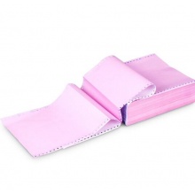 得力(deli)珊瑚海彩色电脑打印纸S241-2-1/2C二层二等分80列(不撕边 色序:白红 1000页/箱)