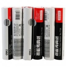 得力(deli)7726 热敏传真纸210mm*20码 24卷/盒