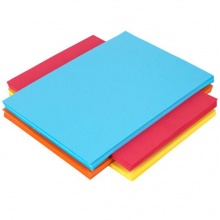 得力(deli) 7393A4 橙色彩色复印纸 80g 100张/包 单包装